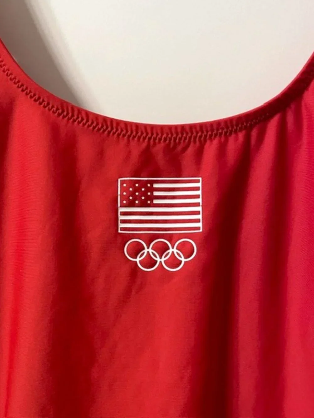 NWT Skims Olympic Team USA Scoop Neck One Piece Swimsuit Red Size Large